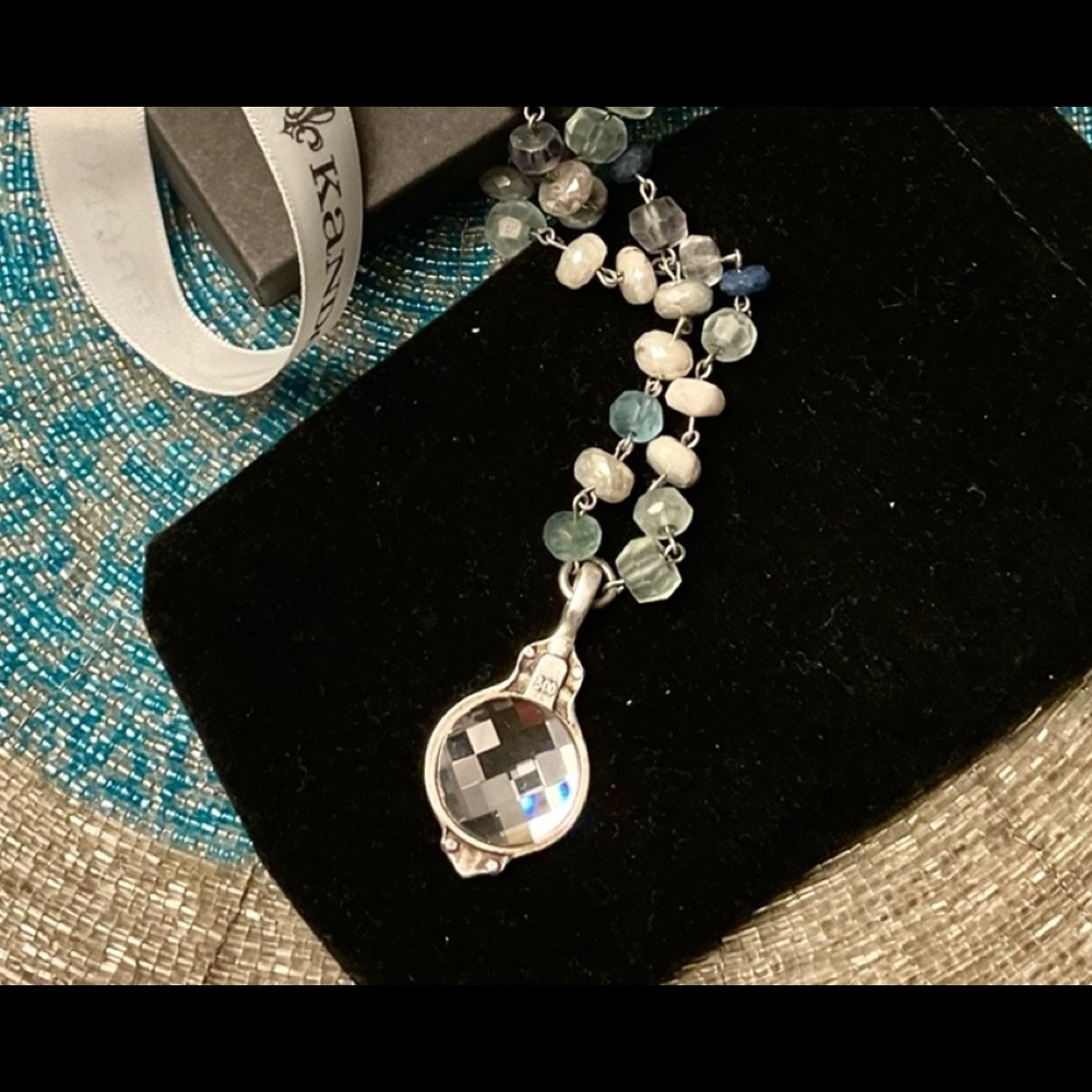 NWT FRENCH KANDE AZUR MIX WITH DUNKERQUE AND EURO CRYSTAL